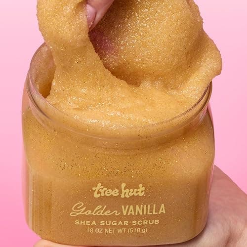 Tree Hut Golden Vanilla Shea Sugar Scrub Valentines Day Gifts For Her - Exfoliating, Hydrating & Moisturizing Body Scrub with Shea Butter & Natural Oils, Smooth & Soften Skin, 18 oz thumbnail 4