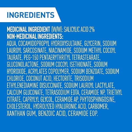 CeraVe Acne Face Wash, 2% Salicylic Acid Cleanser with Purifying Clay & Niacinamide for Oily Skin and Blackheads, Fragrance-Free, Paraben-Free & Non-Comedogenic, 473 mL thumbnail 8