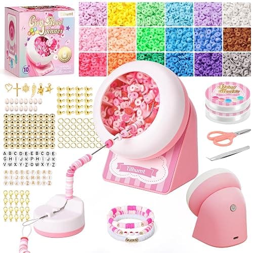 Tilhumt Cordless Bead Spinner Kit 4005Pcs, Rechargeable Clay Bead Spinner for Jewelry Making, Efficient Electric Bracelet Maker for Friendship Bracelets, Gift - Image 1