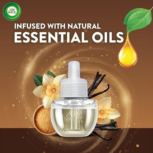 Air Wick Plug In Scented Oil Refill, Infused with Essential Oils, Plug In Air Fresheners for Home, Brown Sugar & Vanilla, 6 ct thumbnail 3