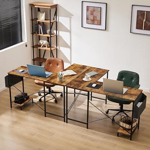 Sweetcrispy L Shaped Desk - Computer Corner Gaming PC Table with CPU Stand Side Bag for Home Office Dorm Sturdy Writing Workstation thumbnail 8