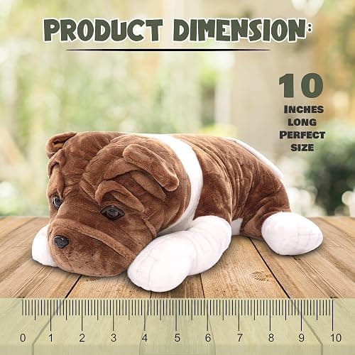 Plushland Realistic Stuffed Animal Toys Puppy Dog, Holiday Plush Figures for Kids, Babies to Play with (10") thumbnail 3