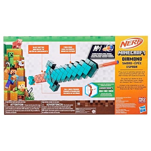 Nerf Minecraft Sword Dart Blaster, Pull Back Priming, Foam Edge, 8 N1 Darts, Ages 8+ thumbnail 12