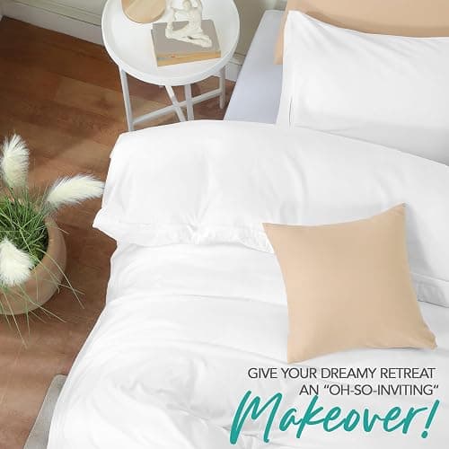 Utopia Bedding Duvet Cover Set with Pillowcases- 2 Pieces Bedding Duvet Cover with Zipper Closure - 1 Duvet Cover with 1 Pillow Sham - Soft Brushed Microfiber (Twin/Twin XL, White) thumbnail 4