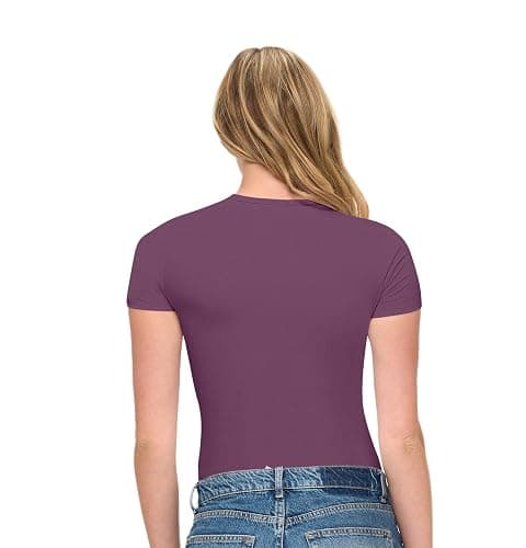 Natural Uniforms Womens Super Soft, Super Stretch Y2K Short Sleeve Baby Tee Crop Top thumbnail 6