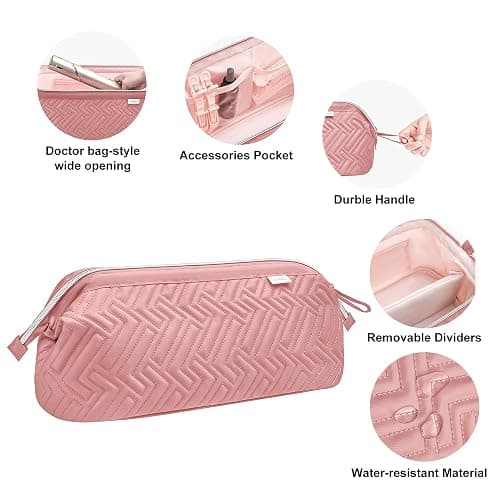Leudes Hair Tools Travel Bag for Shark Flexstyle Carrying Case Portable Shark Hair Air Wrap Dryer Case Waterproof Dustproof Flat Curling Iron Travel Organizer (Dark Pink) thumbnail 5