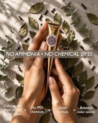 Henna Cones – Made from 100% Natural Henna Leaves, 6 Ready to Use Mehndi Cones, Ammonia Free Pre Mixed Indian Mehandi by MERCY LONDON Long Lasting Natural Looking Hair Colour thumbnail 2