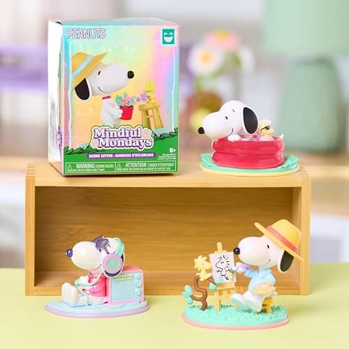 HAPPY HAUL Peanuts Mindful Mondays Collectible Figures, Surprise Collectible Toy Figure in Blind Box with Snoopy and Woodstock, 2.75 Inches Tall, Short-Run Drop, Ages 8 and up thumbnail 5