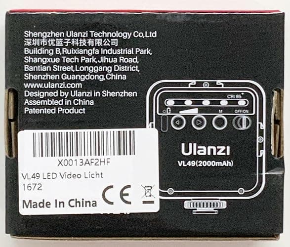 ULANZI VL49 2000mAh LED Video Light w 3 Cold Shoe, Rechargeable Soft Light Panel, Portable Photography Lighting for DJI OSMO Sony DSLR Canon Camera GoPro Vlogging thumbnail 11