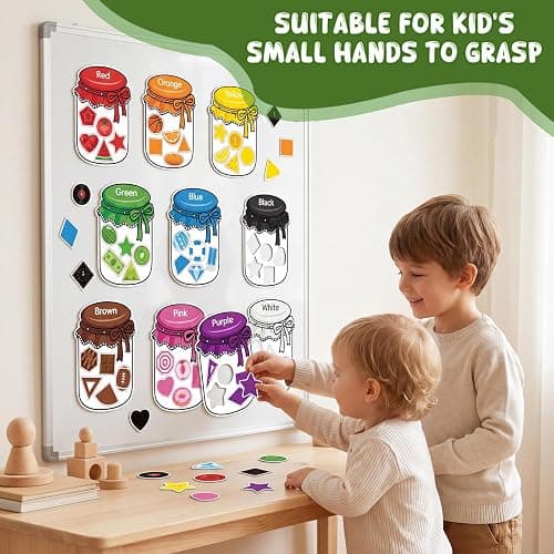 10Pcs Magnetic Color Sorting Set, 60 Cute Shape Fridge Magnets for Color Sorting Fine Motor Skills thumbnail 6