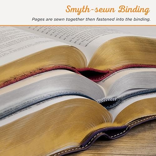 KJV Holy Bible, Giant Print Full-size Faux Leather Red Letter Edition - Thumb Index & Ribbon Marker, King James Version, Pink (KJV Full Size GP Editions) thumbnail 8