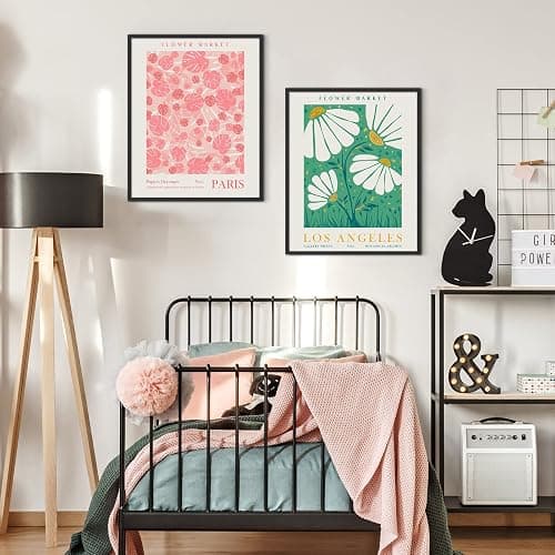 Habseligkeit Flower Market Posters for Room Decor Aesthetic, Danish Pastel Room Decor, Floral Wall Art Prints for Girs Dorm Aesthetic Decor Unframed, 11x14in, Set of 6 thumbnail 5