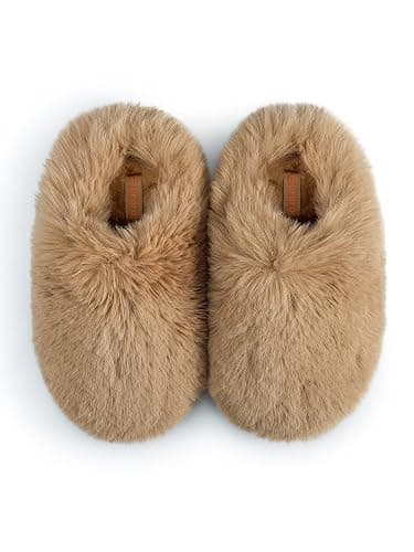 ORORO Unisex Fuzzy Slip-On Slippers, Plushy Warm House Shoes for Indoor Outdoor thumbnail 3