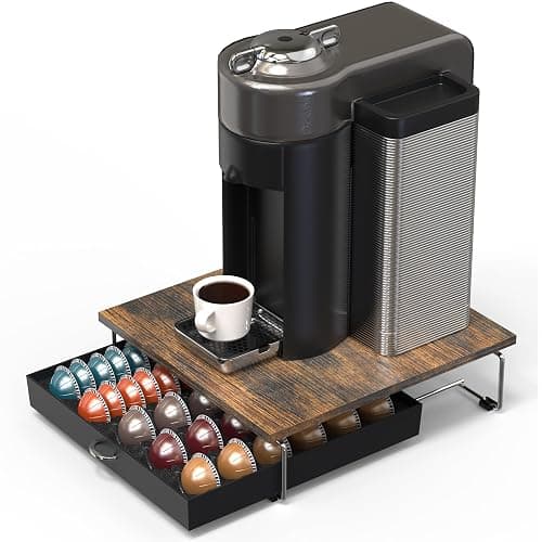DecoBrothers Supreme Vertuoline Drawer, Holds with 30 Big or 60 Small Vertuoline Pods, Rustic Brown thumbnail 8