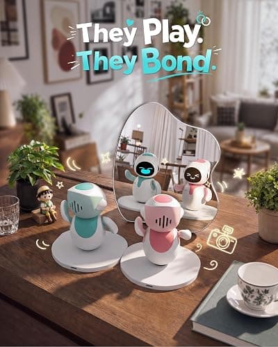ENERGIZE LAB Eilik –Your Desktop Companion Full of Personality with Expressive Animations & Reactions, Touch-Responsive Play, Mini Games, Robot for Adults & Kids thumbnail 6