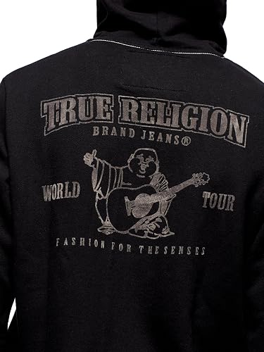 True Religion Men's Buddha Logo Zip Hoodie Sweatshirt Hooded Sweatshirt thumbnail 8