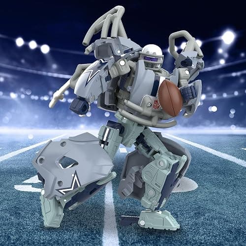 Transformers NFL Dallas Cowboys Starblitz 5.5-Inch Action Figure Changes from Robot to Helmet, Football Toys for Ages 8+ thumbnail 4