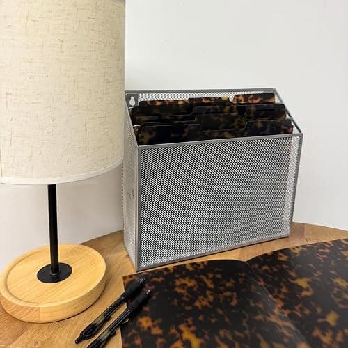 kate spade new york Set of 6 File Folders, Tortoise Shell | Pack of Standard Size Plastic, Durable, Thick Document Organizers with Tabs for Cute Office Decor and Organization thumbnail 8