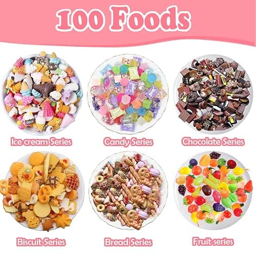 150Pcs Miniature Food Drinks Bottles Dollhouse Accessories 1:12 Mini Stuff Things Toy Set Dollhouse Pretend Kitchen Play Game Tiny Baking Hamburger Bread Ice Cream Cake Tableware thumbnail 4