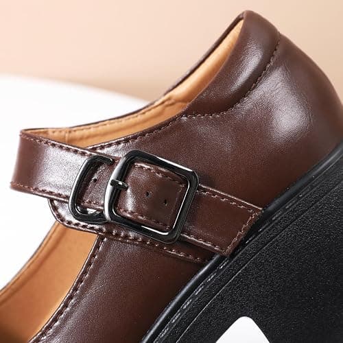 QHH Mary Jane Shoes Women Platform Mary Janes for Women Round Toe Chunky Heels Women's Pumps Fashion Classic Comfortable Dressy Business Casual Shoes Dress Shoes thumbnail 8