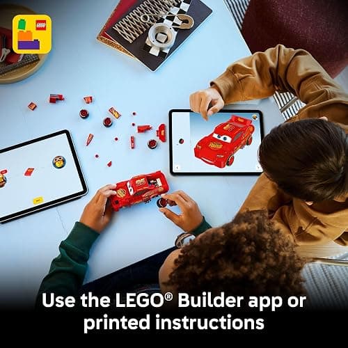 LEGO Speed Champions Lightning McQueen Toy - Disney Pixar Cars Building Blocks for Kids, Boys & Girls, Ages 9+ - Pretend Play Race Car & Bedroom Shelf Display - 77255 thumbnail 6