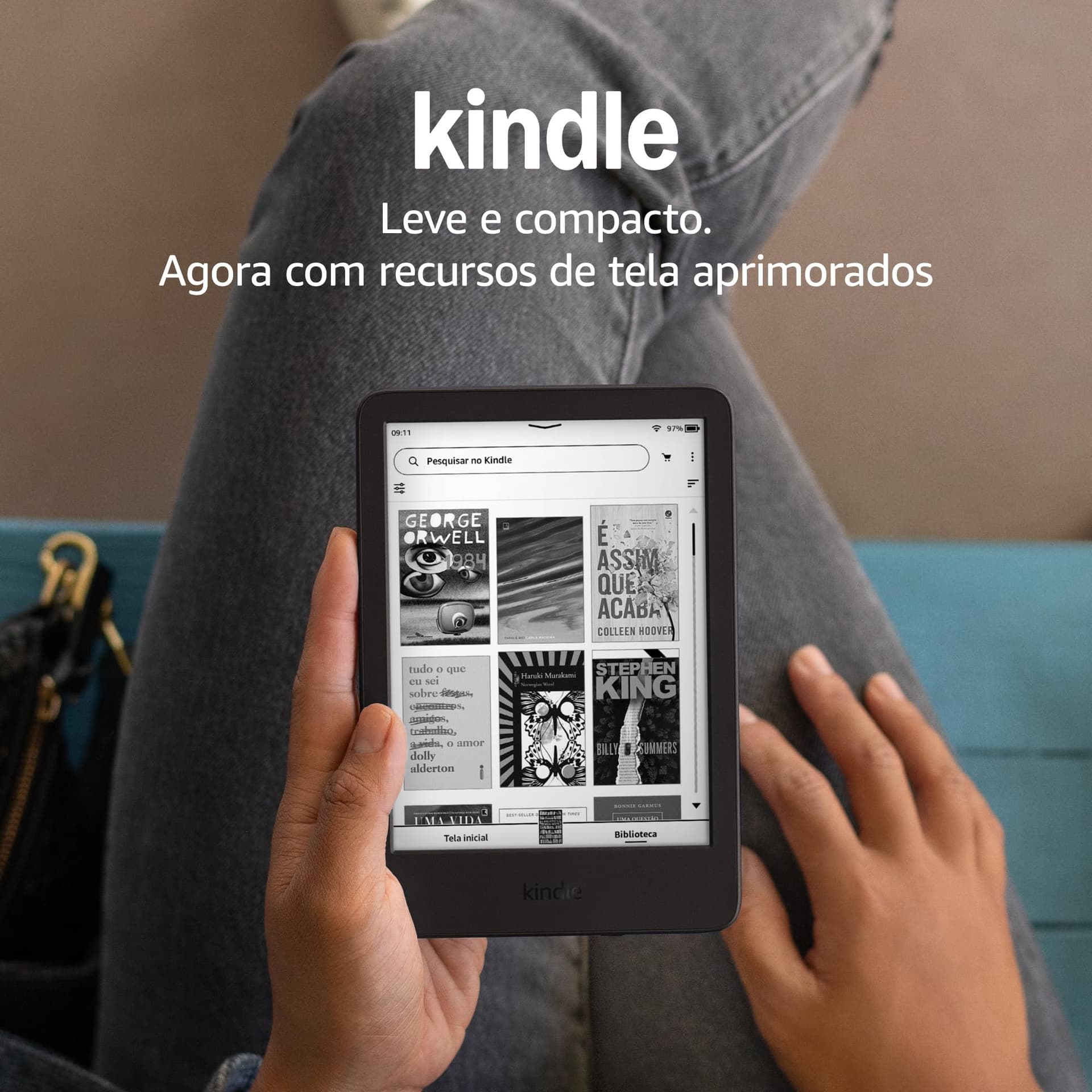 Kindle 16 GB (Última geração) - Leve e compacto, com tela antirreflexo, trocas de página mais rápidas, luz frontal ajustável e bateria de longa duração - Cor Preta - Preta - Image 1