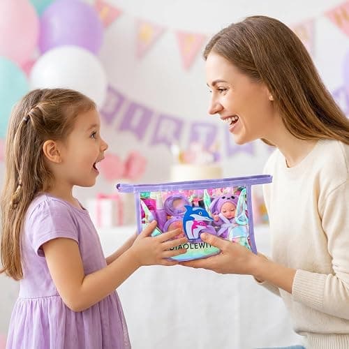 DIAOLEWITOY Pretend Makeup Kit for Girls - 30-Piece Play Cosmetic Set, Birthday Gift for Kids Ages 3-6 Years Old (Purple) thumbnail 2