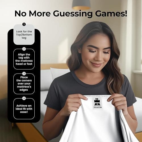 Twin Fitted Sheet, Ultra Soft Fits Up to 15 Inch Deep Pocket, White | Hotel Comfort, Cooling & Breathable Cotton like Polyester, Easy Fit, Wrinkle & Fade Resistant, Snug Fit, Easy Care, Oeko-Tex thumbnail 5