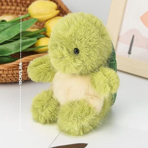 ABEARCAR Cute Turtle Stuffed Animals 6" Soft Sea Turtle Plush Toy Cute Plushies Pillow Birthday Christmas Valentine's Day Gifts for Kids Girlfriend thumbnail 2