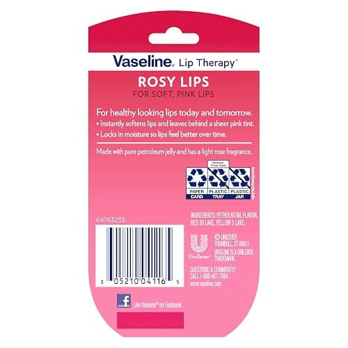 Vaseline Lip Therapy Lip Balm Mini 2 Pack Rosy 0.25 oz thumbnail 2