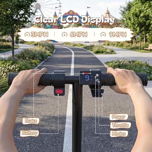 Electric Scooter - E Scooter Adults and Kids | 500W/250W Motor, 10-20 Miles Max Range, APP Control, Double Braking, 8.5"/6.5" Tire, Lightweight EScooter thumbnail 4