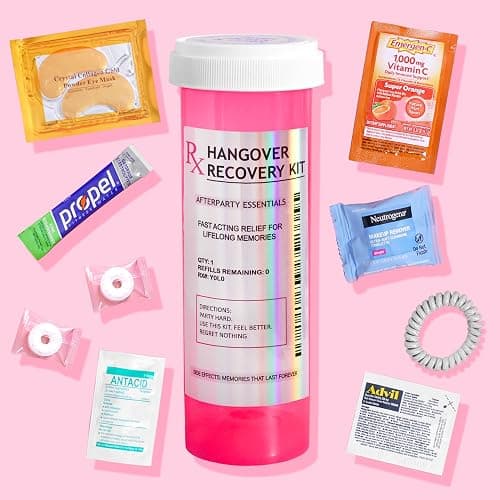 Chug Buddy 1 Pre-Filled Hangover Kit for Bachelorette Party Favors, 21st Birthday Gifts for Her, Bridesmaid Gifts in XL Pink Bottle, Bachelorette Party Accessories, Supplies & Decorations - Image 1