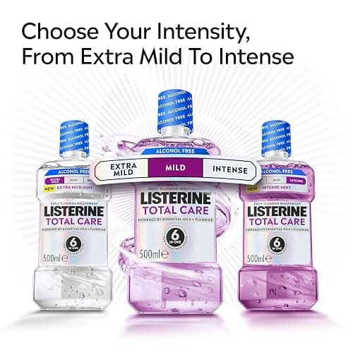 Listerine Total Care Mild Taste (Alcohol Free) Antibacterial Mouthwash (500ml), Fresh Mint Flavour With 6-in-1 Benefits thumbnail 12