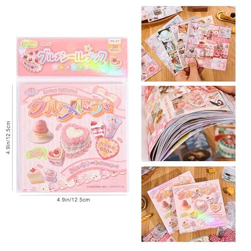 Girl's Japanese Retro Sticker Book, Food and Daily Life Theme - 650+ Cute Old Showa Style Foodie Stickers, for DIY Scrapbooking Journaling Handbook Decoration thumbnail 3