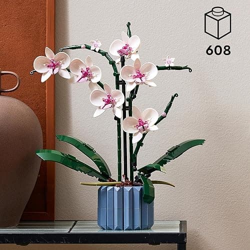 LEGO Botanicals Orchidee - Künstliche Pflanzen Set mit weißen und rosa Blumen - Modellbausatz für Erwachsene - Home und Zimmer-Deko - Botanik Kollektion - Geschenke für Frauen und Männer 10311 thumbnail 2