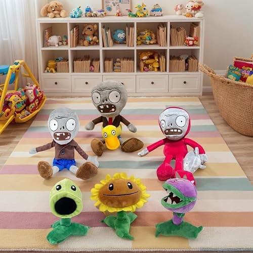 Dyharnsty 6pcs Plants and Zombies Plush vs Toys Sets PVZ Plush Stuffed Toys Soft Figure Doll Great Birthday Gifts for kids thumbnail 8