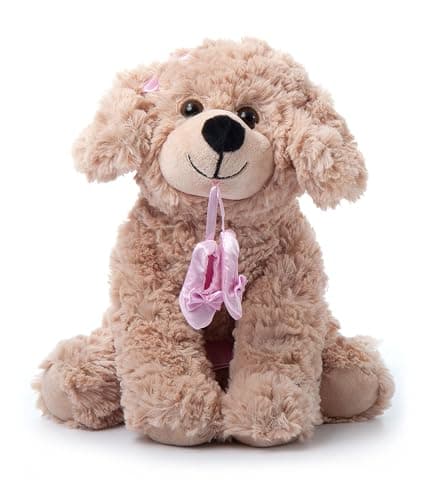 The Petting Zoo Ballerina Scruffy Dog Stuffed Animal, Dance Gifts, 10 in | Ballerina Scruffy Dog by Zoologee. Great for birthdays and dance recital gifts for girls - Image 1