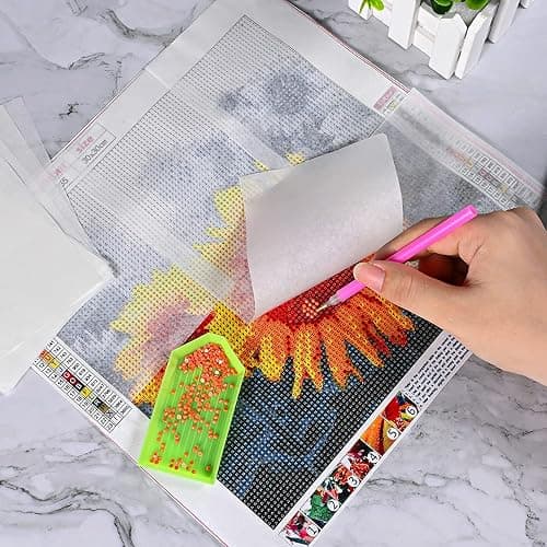 300 Pieces Diamond Painting Release Paper 15 x 15 cm and 15 x 10 cm Double-Sided Non-Stick Cover Replacement 5D Diamond Painting Accessories Tool for Adult Kids thumbnail 2