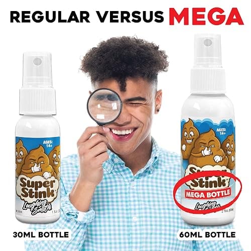 SUPER STINK (Mega Size 60ml) - Fart Spray - 'Insanely Strong' Extra Potent Stink - Fake Poop Smelling Prank Stuff - Smells Like Super 'Bad' Gas - Great Gag Gifts, Stocking Stuffers & Fun Party Favors thumbnail 4