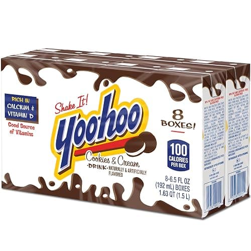 Yoo-hoo Cookies and Cream Flavored Drink, 6.5 fl oz Boxes, 32 Count (4 Packs of 8), Ready to Drink, Caffeine-Free, 99% Fat-Free, High in Calcium & Vitamin D thumbnail 8