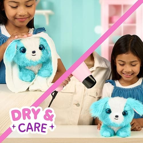 SCRUFFALUVS Blue Surprise Pet, Mystery Plush Toys, Stuffed Animals, Wash to Reveal 1 of 3 Rescue Pets: Puppy, Bunny, or Kitty - Includes 8.7" Deluxe Pet Carrier - Styles May Vary thumbnail 6