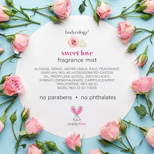 Bodycology Long-Lasting Fragrance Body Mist, Sweet Love, 8 fl oz thumbnail 7