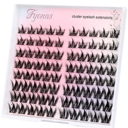 Fyonas Lash Clusters Manga Eyelash Clusters Spiky Cluster Eyelash Extensions 80Pcs C Curl Individual Lashes Volume Anime Lash Clusters with Thin Band Cosplay Lashes DIY at Home (Cutey) thumbnail 6