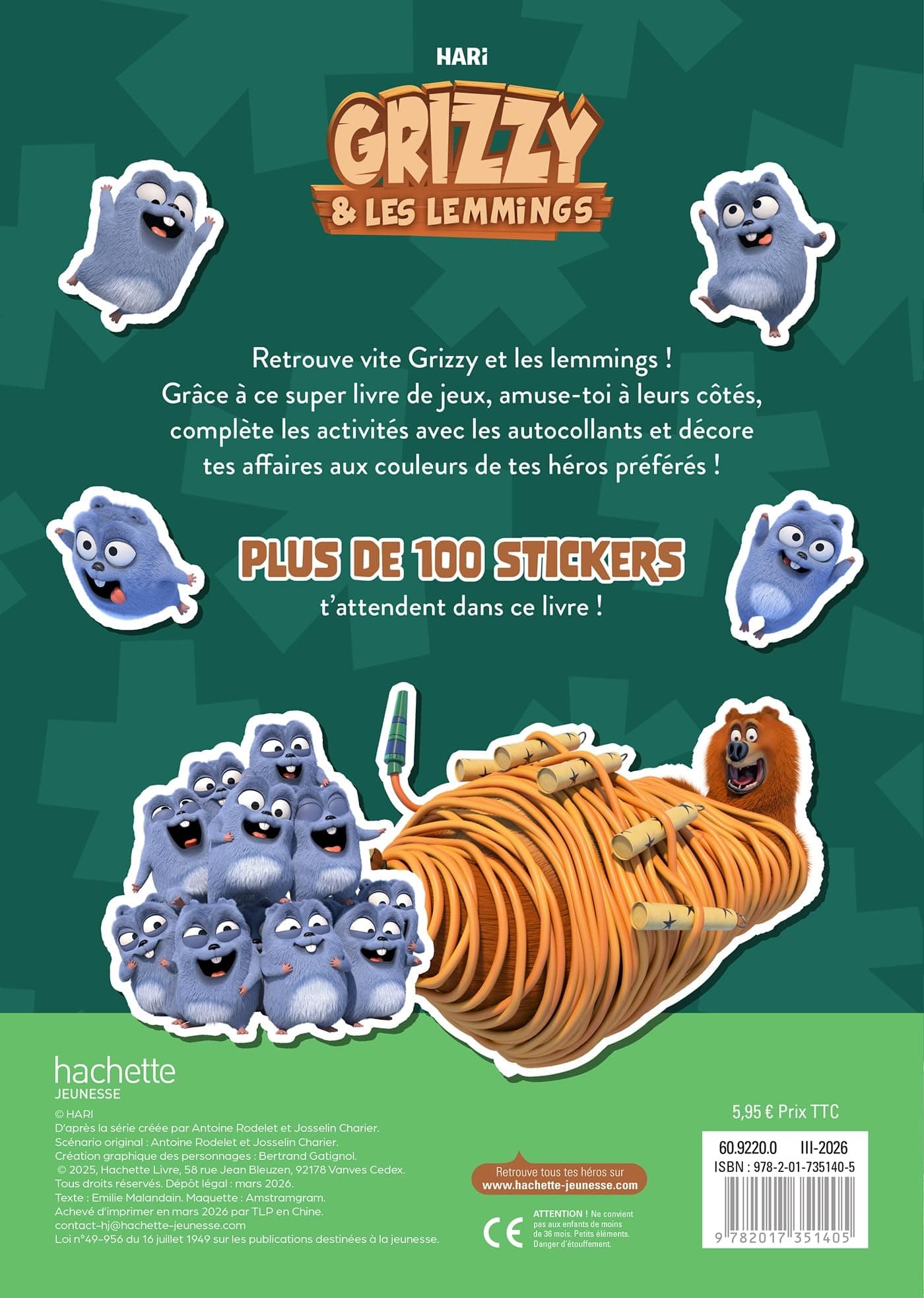 Grizzy et les lemmings - 100 stickers thumbnail 2