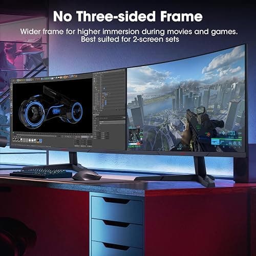 KOORUI 24 Inch Gaming Monitor - FHD 1080P Curved Monitors 180Hz VA, Built-in Adaptive Sync with 1ms, 1500R with Ultra-Thin, HDMI X2 / DP, VESA Compatible, Tilt Adjustable, Eye Care 24E6CA thumbnail 5