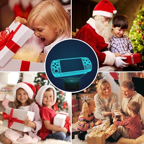 Attivolife Gameped 3D Illusion Lamp, Handheld Game Console Night Light with Remote Control + Timer 16 Color Change Lamps Kids Gamer Room Decor Plug in Cool Festival Birthday Gifts for Boys Men Child - Game 4 thumbnail 7
