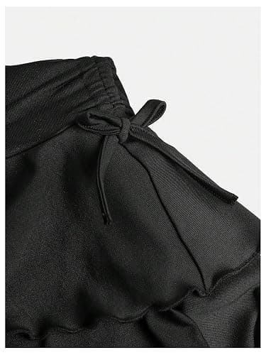 SOLY HUX Girl's Cute Mini Skirts High Waisted Ruffle Layered Skirts Swing Flowy Skater Tennis Skirt thumbnail 3