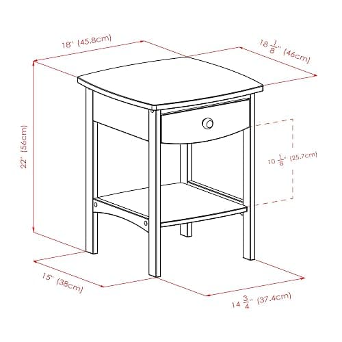 Winsome Wood Claire Accent Table, White thumbnail 3