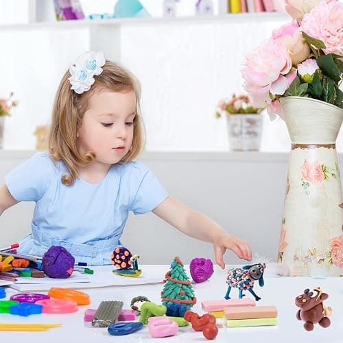 CyAJM Polymer Clay Kits 50 Colors,Christmas Modeling Clay for Kids DIY Mold Oven Bake Clay with Storage Box Sculpting Tools and Accessories,for Kids Adult and Artist Friendly Ideal Gifts thumbnail 5