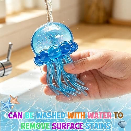 OESINS 2Pcs Jellyfish Squeeze Toys, Drop Malt Sugar Ball Relieve Stress | Squishies Slow Rising Fidget Toy for Kids, Sensory Toys for Anxiety Stress Relief, Summer Party Gifts for Kids Adult thumbnail 5